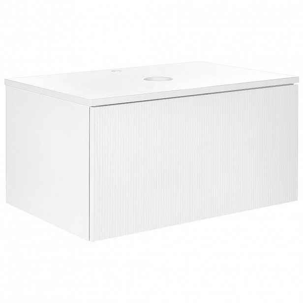Beliani NÁSTĚNNÝ Waschtischunterschrank 80 cm Bílý Alzira