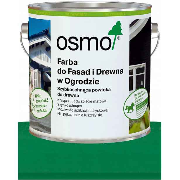 Osmo Barva pro fasády a dřevo v zahradě Mátová Zelená 7629 0,75L