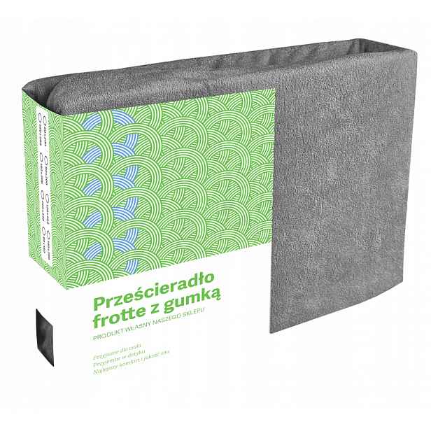 Prostěradlo 200x220 Froté S Gumičkou Grafitové Šedé Tmavé