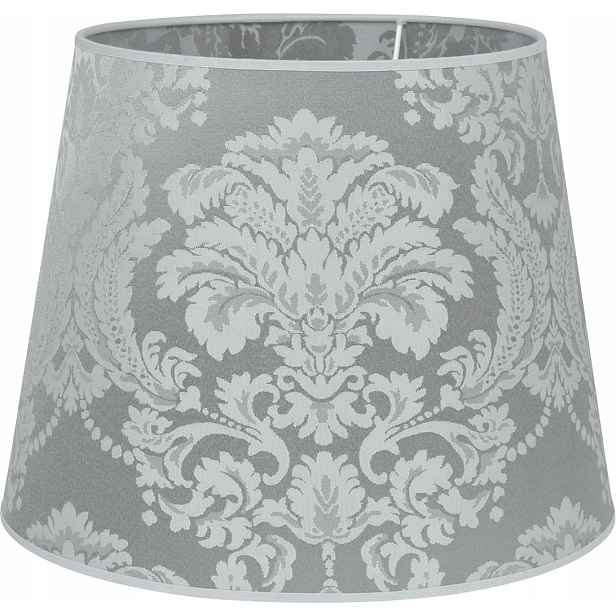 Stínidlo kuželové stříbrné šedé s vzory 28/38/31 cm pro závěsnou lampu