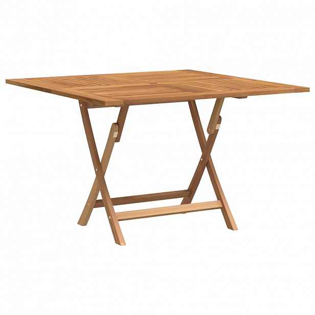 vidaXL Skládací zahradní stůl 110x110x75 cm masivní teakové dřevo