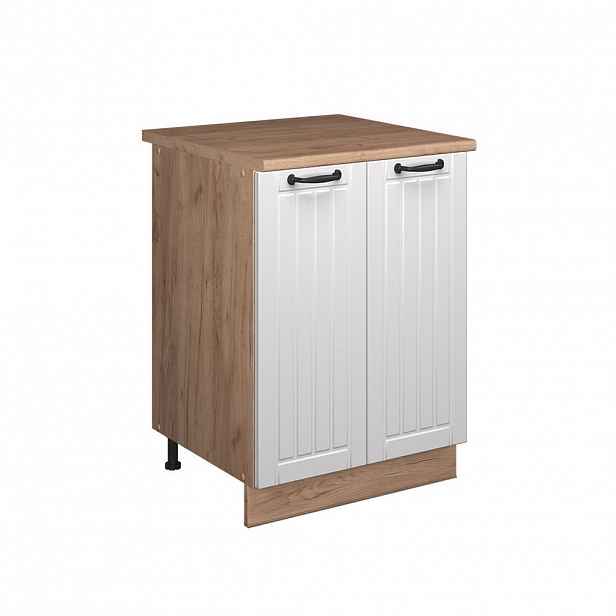 Vicco SKŘÍŇKA POD DŘEZ Fame-Line, Bílý venkovský dům/Zlatý mocný dub, 60 cm