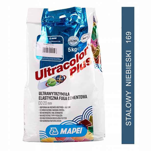 Cementová spárovací hmota Mapei Ultracolor Plus 5 kg barva 169, ocelově modrá