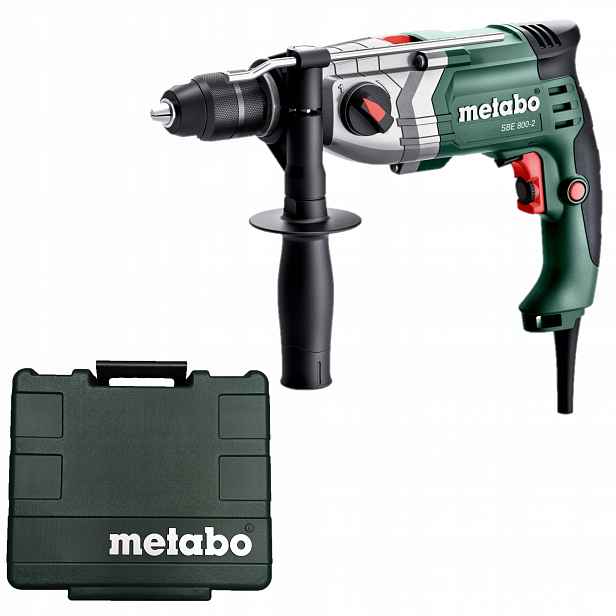 Metabo 601744500 Sbe 800-2 Příklepová Vrtačka Kufr 800W 2-RYCHLOSTNÍ