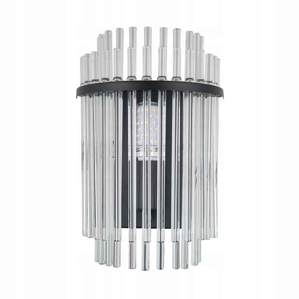 Nástěnné svítidlo Bonte černé, skleněné tyčinky, 1xE14 40W Italux
