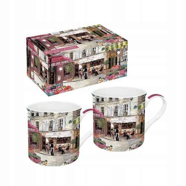 Porcelánové Hrnečky Rue de Paris Pařížská Ulice Sada Hrnek x 2 ks Paříž