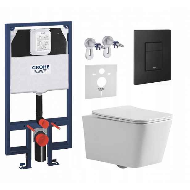 7v1 Sada Wc, Stelaz Grohe Slim Wc Mísa Imprese Tornado Tlačítko