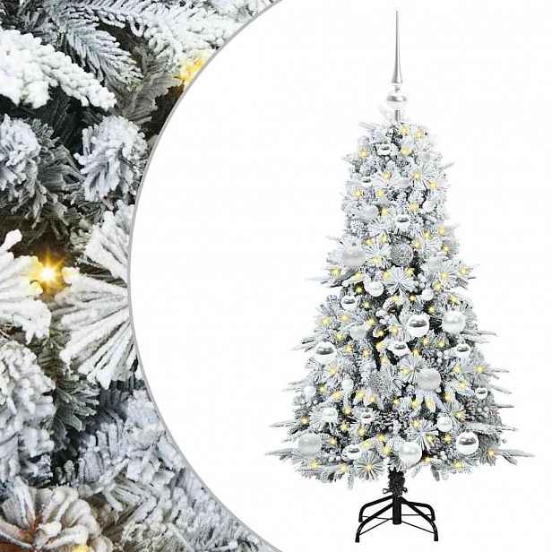 vidaXL Umělý Skládací Vánoční Strom s stojanem Bílá 120 cm PE a PVC