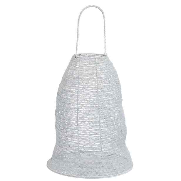 Bílá drátěná lucerna Gauze white - Ø 40*48 cm J-Line by Jolipa