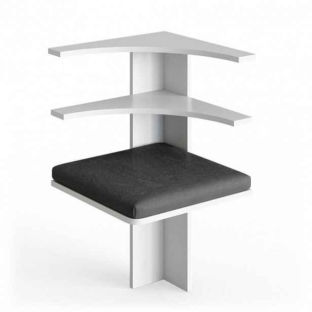 Vicco LAVICE DO JÍDELNY DO ROHU Roman Bílá 43.5 x 43.5 cm