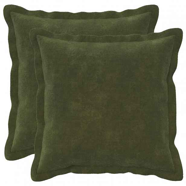 vidaXL Povlak na polštář 2 pcs HOUTEN Zelená 40 x 40 cm