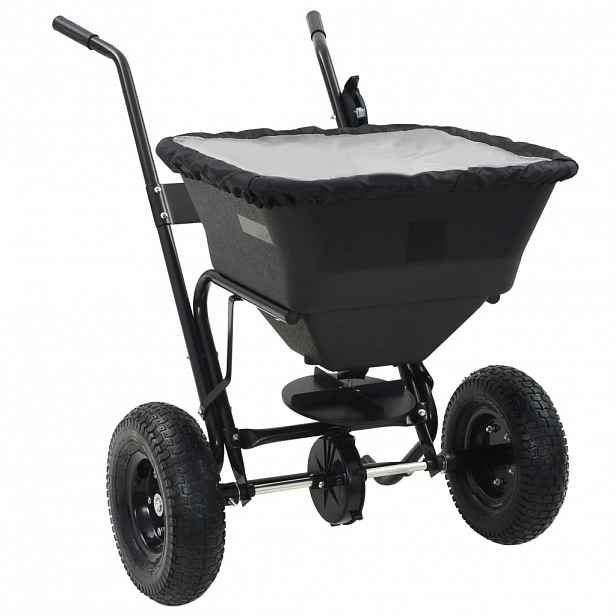 vidaXL Ručně tlačené rozmetadlo soli PVC a ocel 106 x 73 x 76 cm 45 l