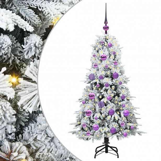 vidaXL Umělý Skládací Vánoční Strom s stojanem Bílá 120 cm PE a PVC