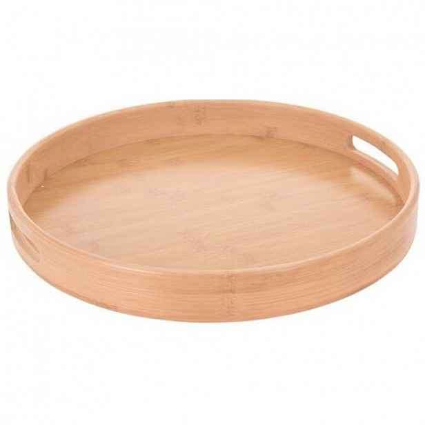 EH Dřevěný servírovací podnos Bamboo, pr. 40 cm