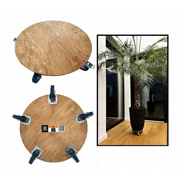 Velká přepravní plošina na kolečkách pod květináč Premium Podstavec 50 cm