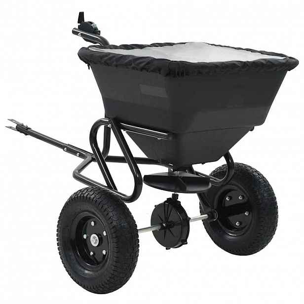 vidaXL Tažné rozmetadlo soli PVC a ocel 125 x 74 x 79 cm 45 l