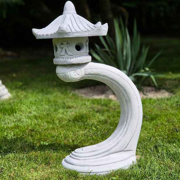 Betonová lampa japonská na oblouku Pagoda Ozdoba do zahrady 70 cm 26 kg