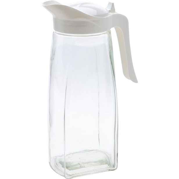 EXCELLENT HOUSEWARE Skleněná konvice na čaj i vodu 1,5 l bílá KO-024001980bila
