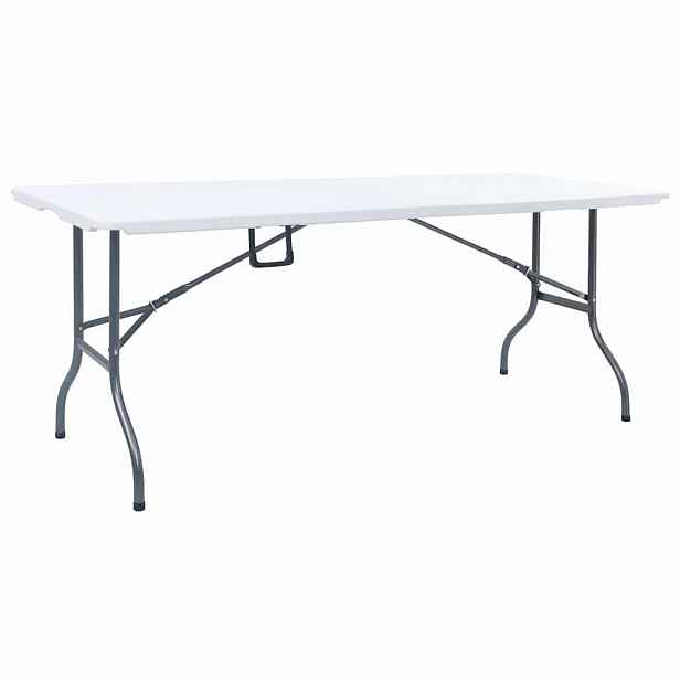 vidaXL Skládací zahradní stůl bílý 180 x 72 x 72 cm HDPE