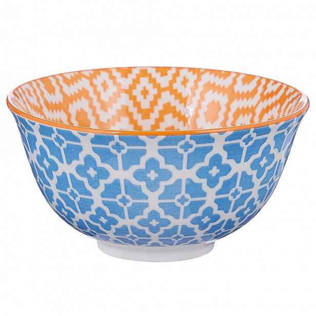 Butlers ORNAMENTS Miska 240 ml - modrá/oranžová