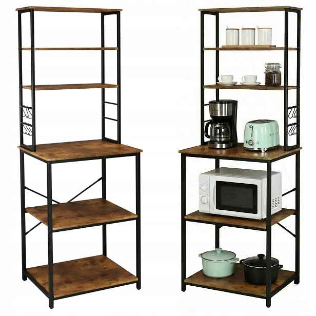 Regál Kuchyňská Skříňka Organizér 6 Úrovní Loft Moderní Háky 40x60x167