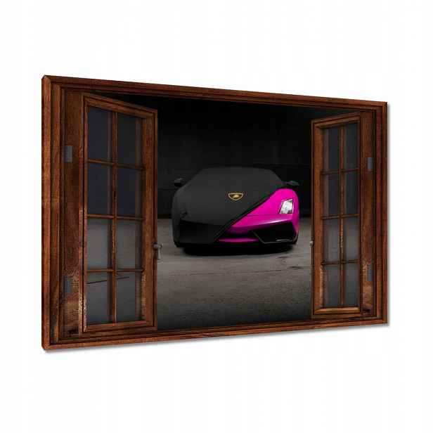 Obrazy 120x80 Růžové sportovní auto