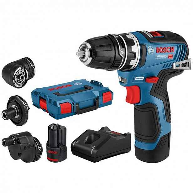 Bosch - 12V AKU vrtací šroubovák s příslušenstvím, 2x aku 3,0 Ah Li-Ion, nabíječka 06019H3000