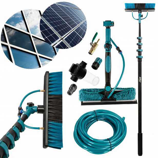 Dlouhý kartáč 4,6 m, čistič vody pro mytí vrat fotovoltaických panelů střech