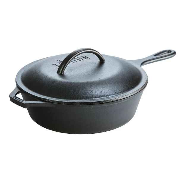 Hluboká litinová pánev s víkem 26 cm Lodge