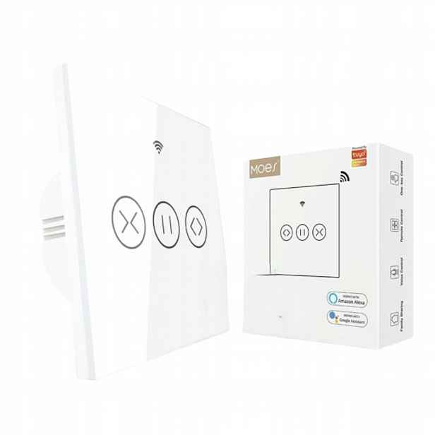 Ovladač rolet WiFi Zigbee Rf Tuya smart bílý dotykový