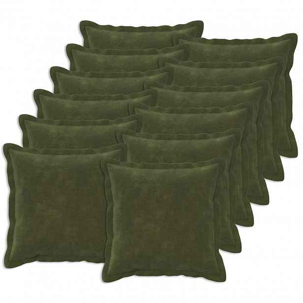 vidaXL Povlak na polštář 12 pcs HOUTEN Zelená 40 x 40 cm