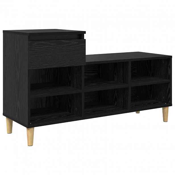 vidaXL Skříň na obuv 102 x 36 x 60 cm Kompozitní dřevo Černý dub