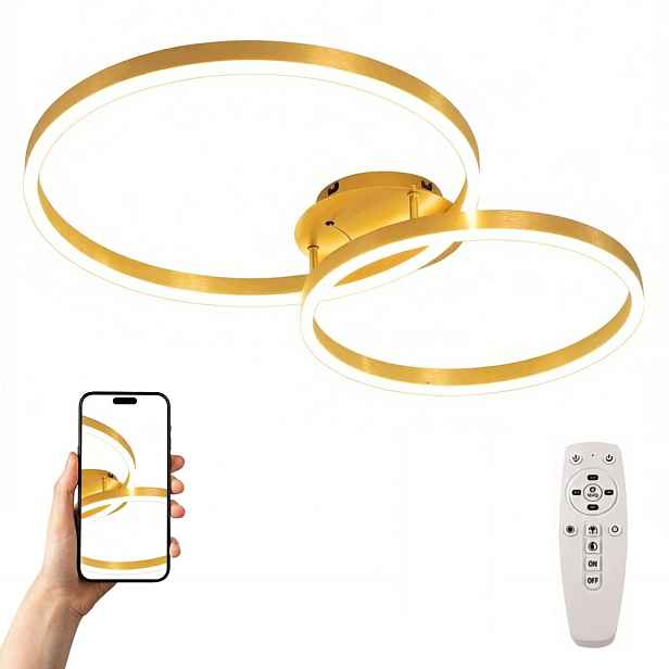 stropní svítidlo Led Zlatý lustr Stropní Svítidlo Ring Moderní do 42W 4500K