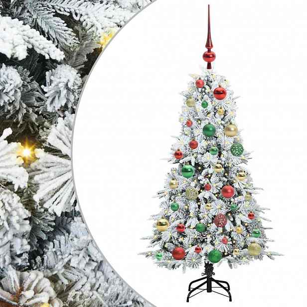 vidaXL Umělý Skládací Vánoční Strom s stojanem Bílá 120 cm PE a PVC