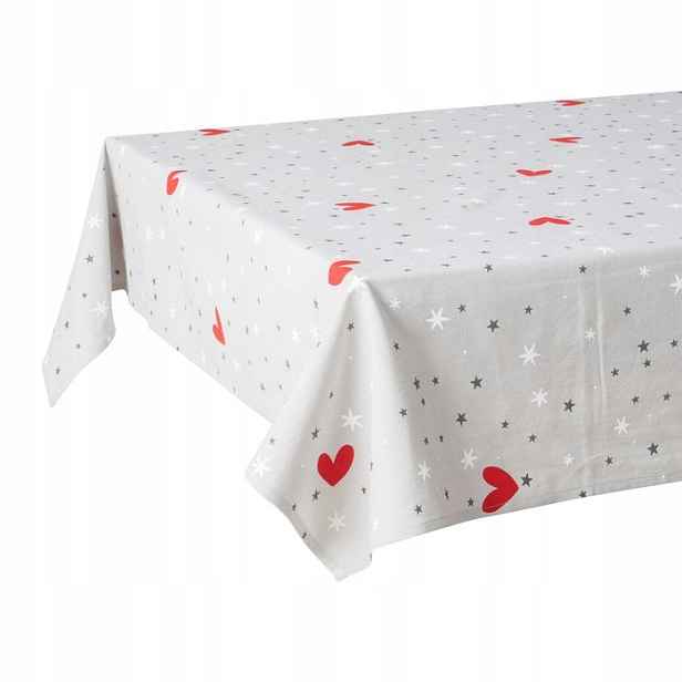 Bavlněný Ubrus 140 X 180 CM Šedý 100 Bavlna Pro Domácí Použití