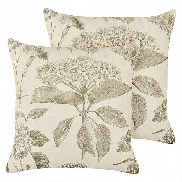 Beliani DEKORATIVNÍ POLŠTÁŘ sada 2 ks Béžový 45/45 cm Rosemary