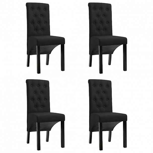 vidaXL Jídelní židle 4 ks černé textil