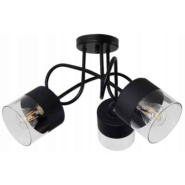 Závěsná Lampa Lustr Stropní Svítidlo Stropní Led 3XE27 Skleněná Stínítka Moderní