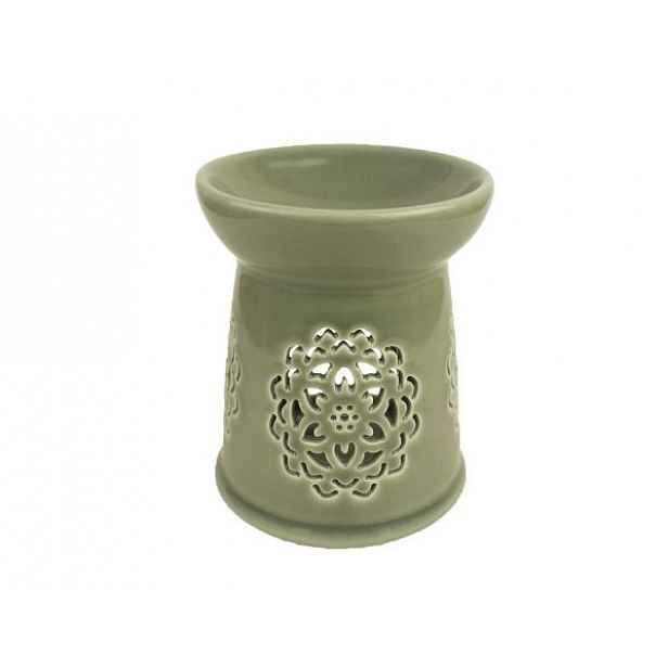 Aromalampa dekor mandala keramika zelená 13,2cm