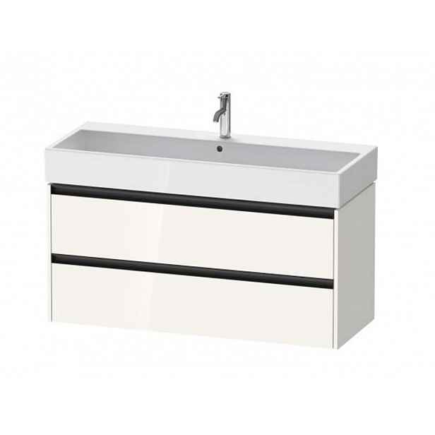 Duravit Ketho.2 - Umyvadlová skříňka 55x118x46 cm, 2 zásuvky, lesklá bílá K25279022220000
