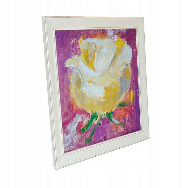 Flowers Dream 70x70 obraz E.Turkowiak ecru bílá