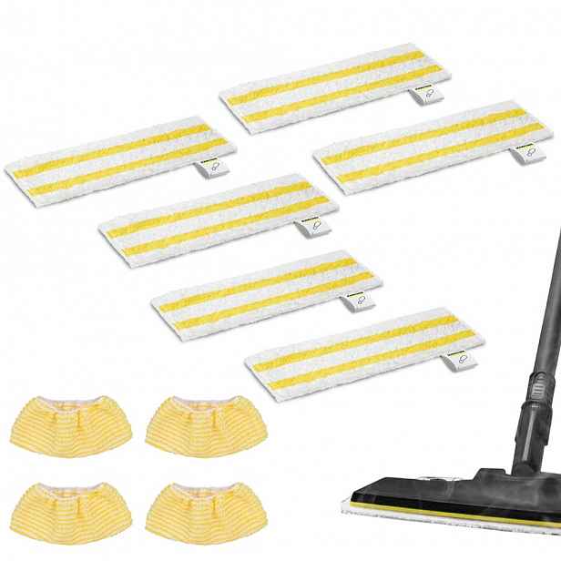 Sada utěrek z mikrovlákna pro napařovače Karcher SC2 SC3 SC4 SC5 10 ks