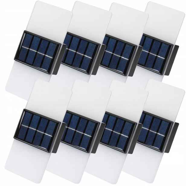8 x Dekorativní nástěnné svítidlo Solární Led lampa Osvětlení domečku Altánky Terasa