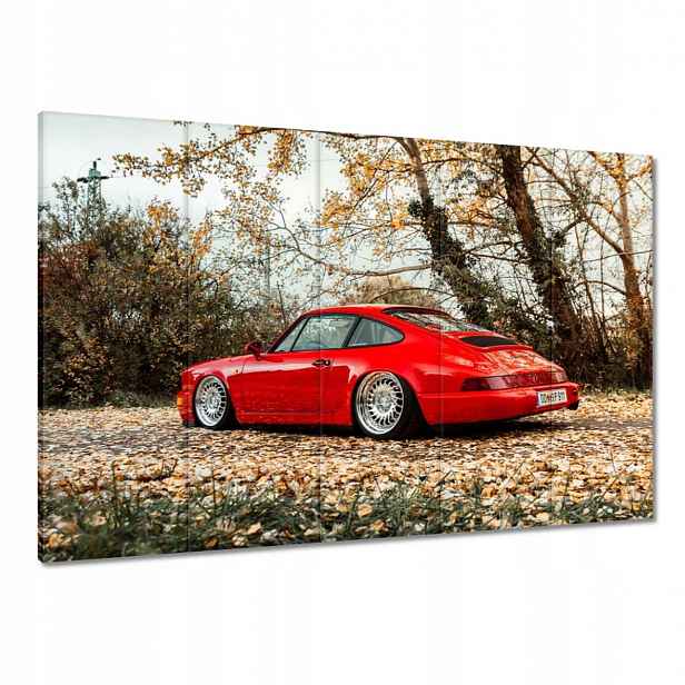 Obrazy 100x70 Červené Porsche Auto