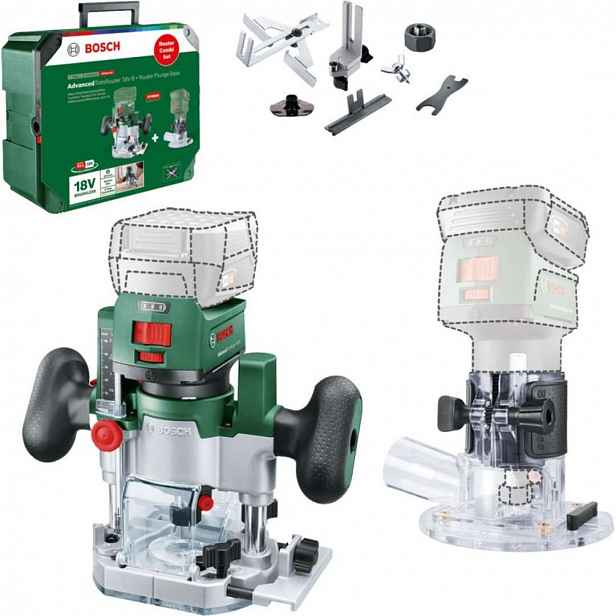 Bosch - 18V AKU ohraňovací a ponorná frézka, bez baterie a nabíječky 06039D5002
