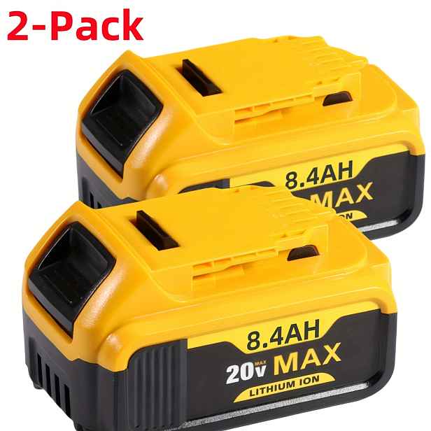 TEMU 1/2/4 Balení náhradních baterií for Dewalt 20V Max s vysokou kapacitou 8,4Ah pro DCB200 DCB201 DCB203 DCB206 – Dlouhotrvající výkon pro