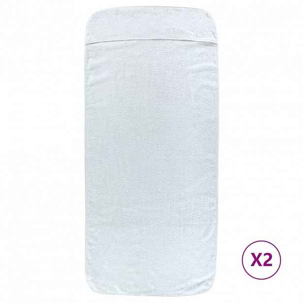 vidaXL Plážové osušky 2 ks bílé 60 x 135 cm textil 400 GSM