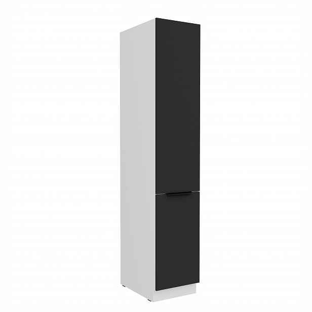 Vysoká potravinová skříňka Aria 40 DK-210 2F Barva korpusu: Bílá, Barva dvířek: BL - Black AFM