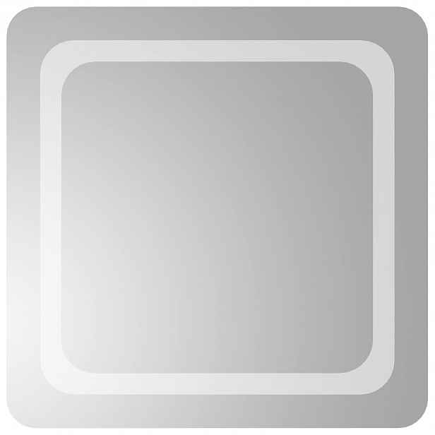 vidaXL LED koupelnové zrcadlo Transparentní 50 x 50 cm tvrzené sklo