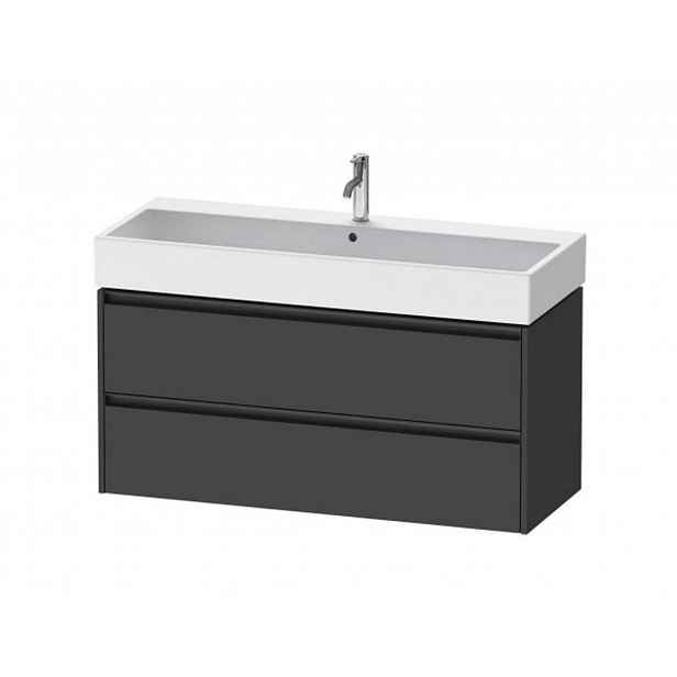 Duravit Ketho.2 - Umyvadlová skříňka 55x118x46 cm, 2 zásuvky, grafit mat K25279049490000